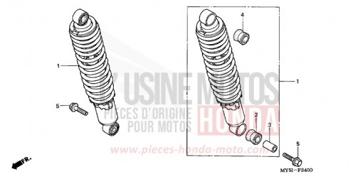 KISSEN, HINTEN CB500S2 de 2002